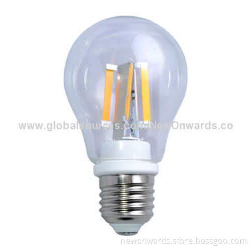 LED Filament Bulb, 8W, Total 1,000lm/130lm/W, New COB, E26/E27, 220V AC, >80Ra CRI, 360 Degrees